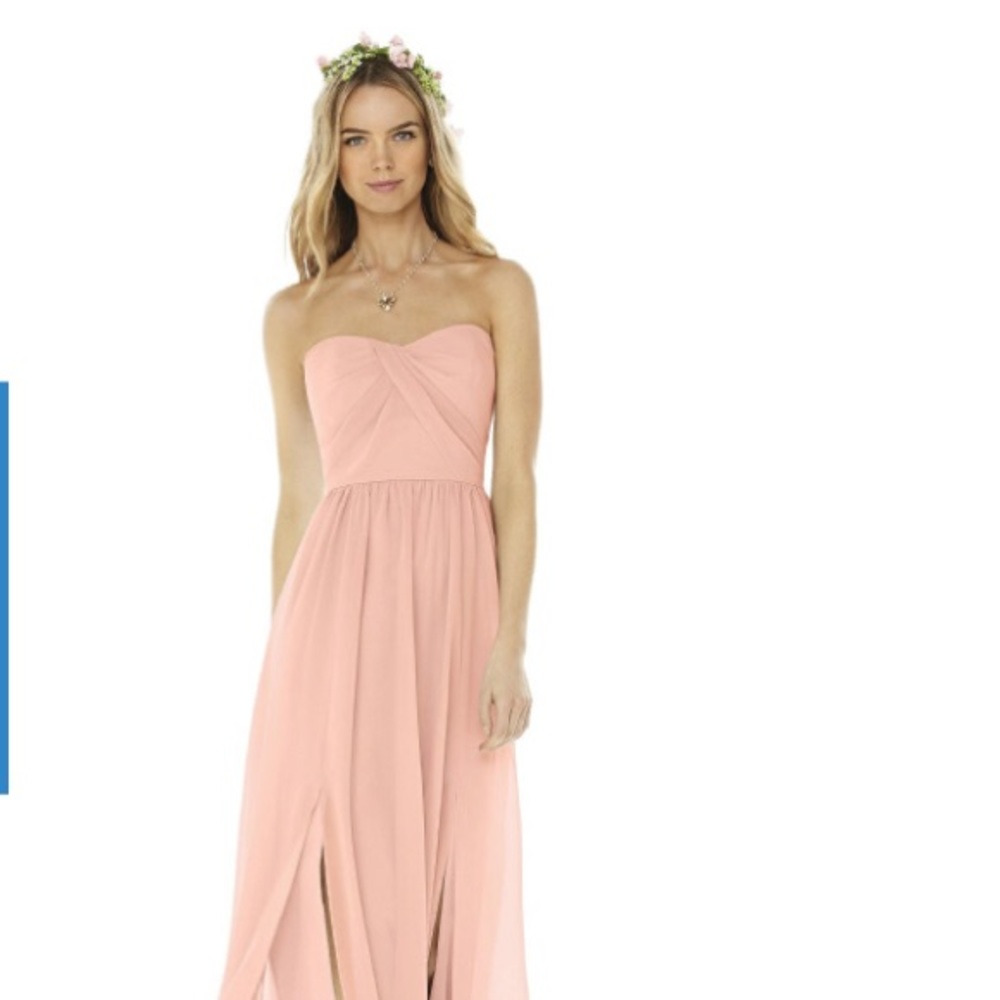 Peaches and Cream Chiffon Bridesmaids Dresses